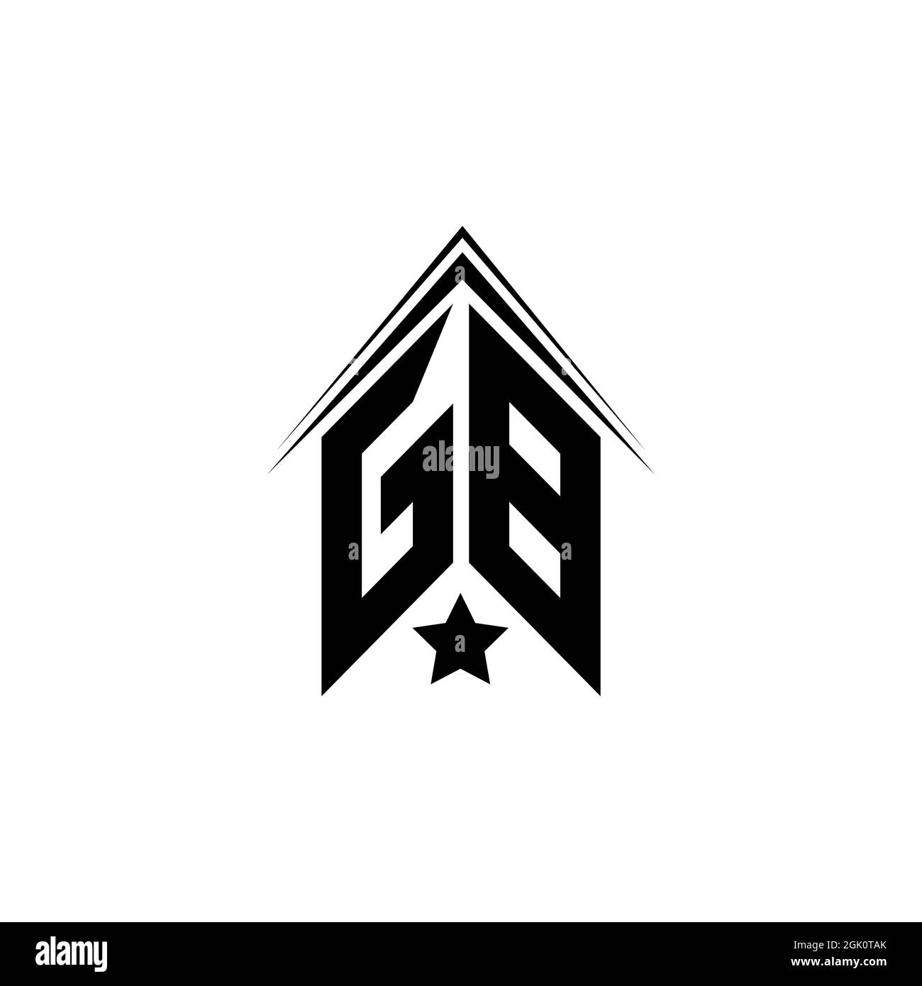 Logo GB initial avec style de forme, logo de l'entreprise. Illustration de Vecteur