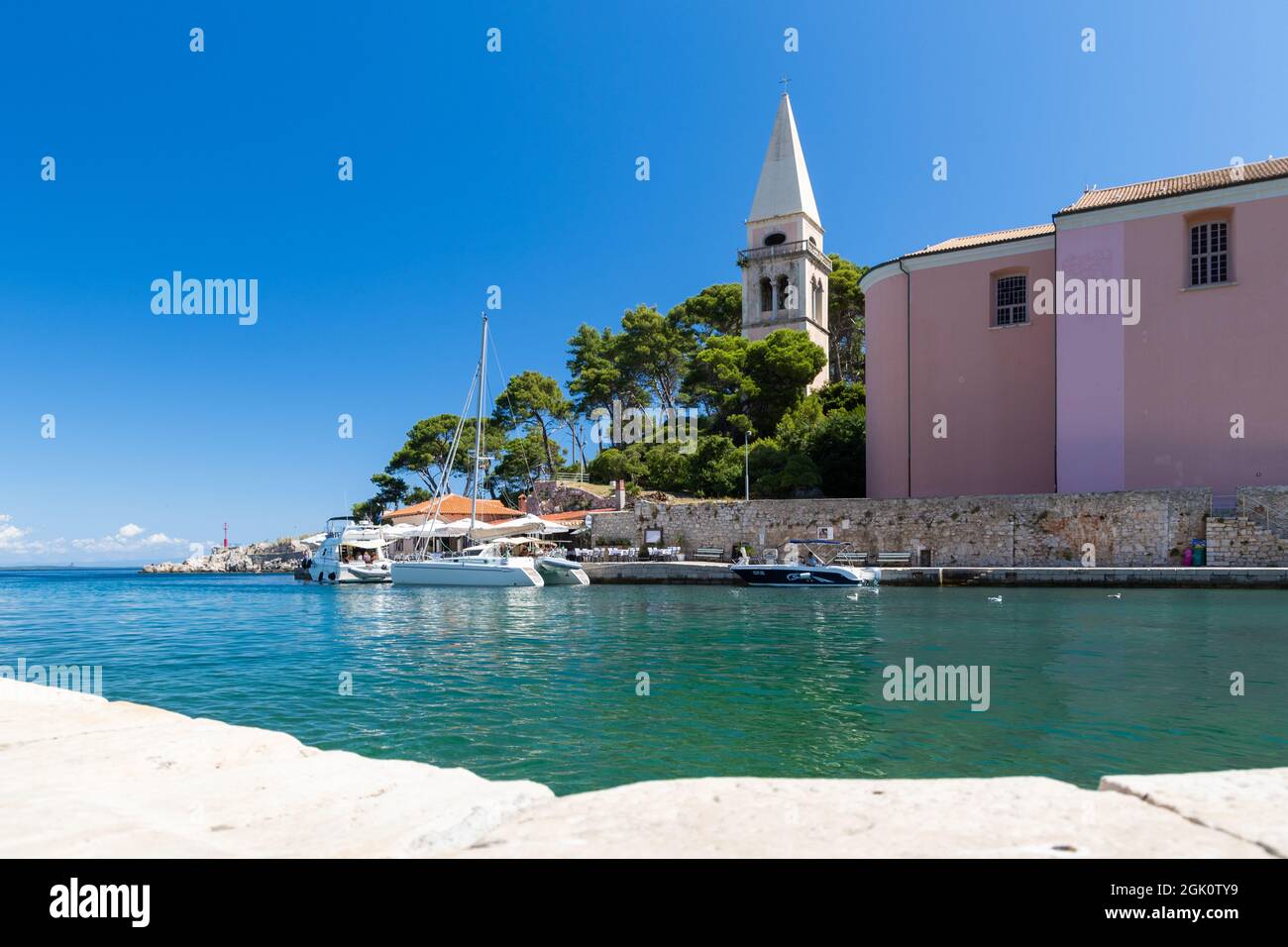 Veli Losinj sur l'île Losinj, Coratia Banque D'Images