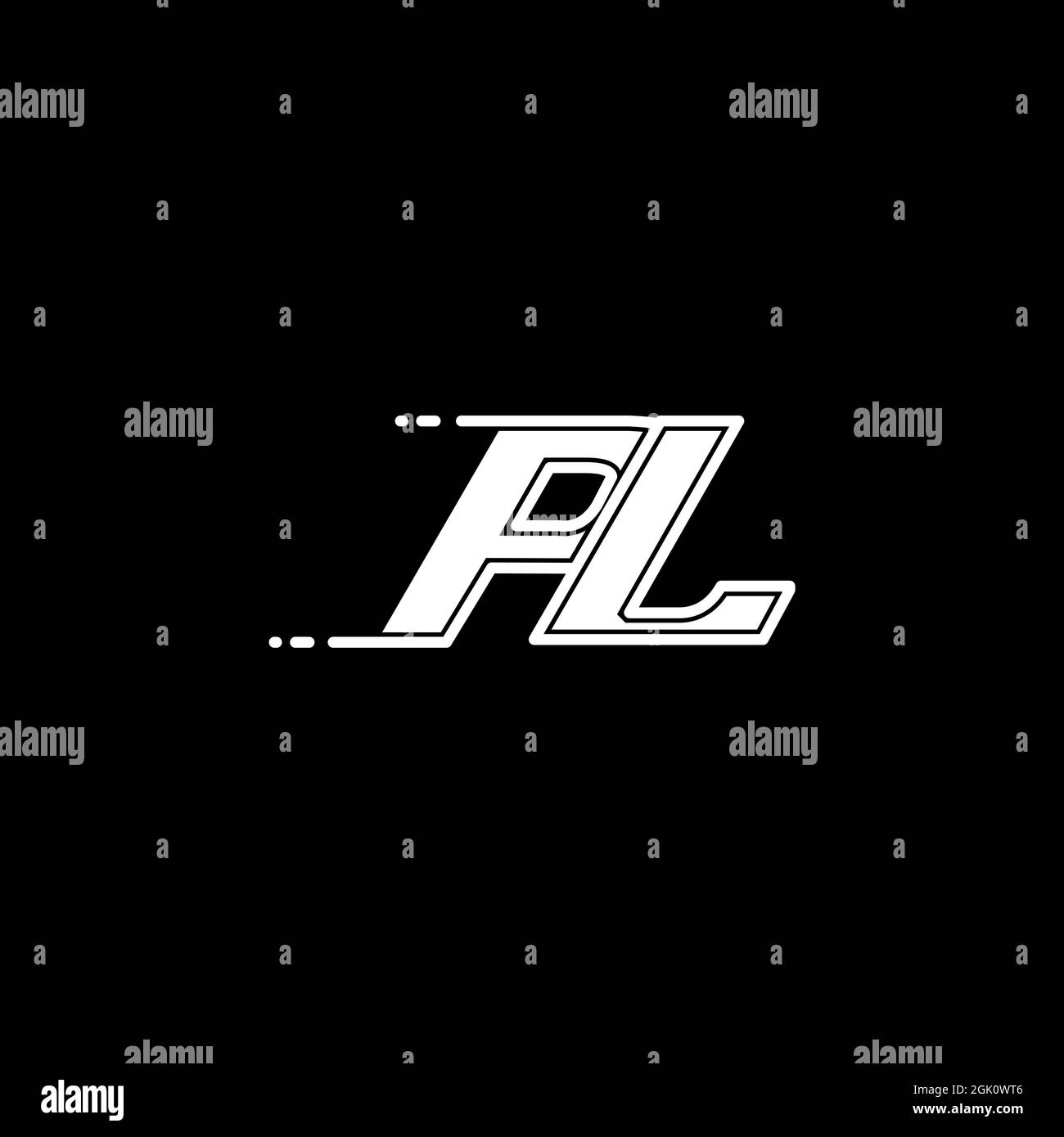 Design initial du logo PL avec style Shape, marque de l'entreprise logo. Illustration de Vecteur