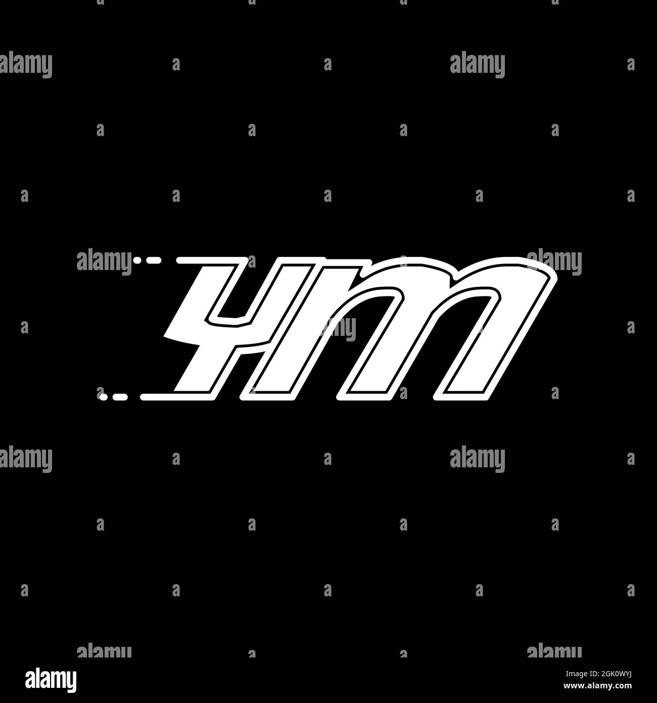 Logo YM initial avec style de forme, logo de l'entreprise. Illustration de Vecteur