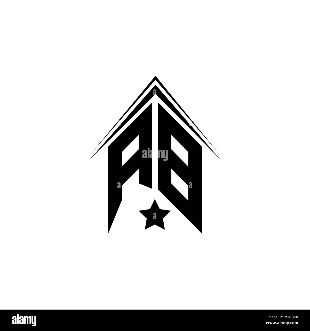 Logo AB initial avec style de forme, logo de l'entreprise. Illustration de Vecteur