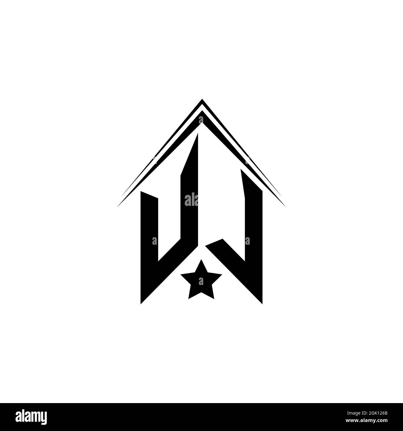 Conception initiale du logo UL avec style Shape, marque commerciale logo. Illustration de Vecteur