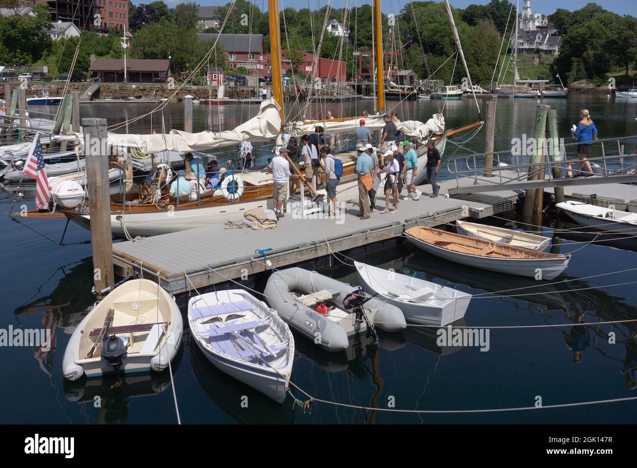 Excursions en goélette touristique à Rockport, Maine. Banque D'Images