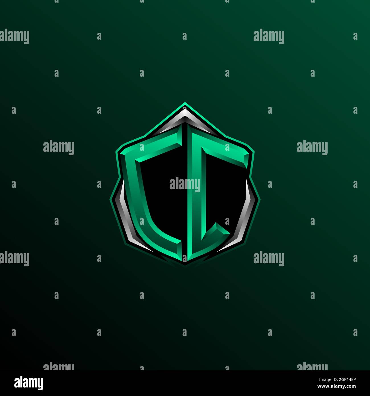 Logo CC initial, logo CC initial avec style cercle, logo pour jeu, esport, communauté ou entreprise. Illustration de Vecteur