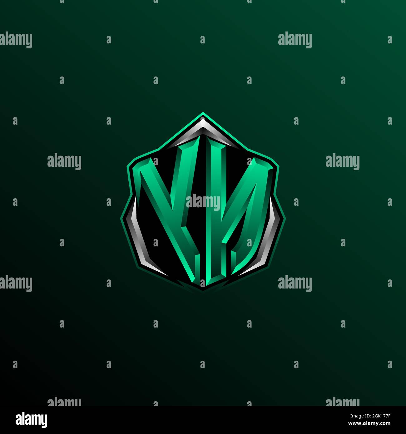 Logo YN initial, logo YN initial avec style Shield, logo pour jeu, esport, communauté ou entreprise. Illustration de Vecteur