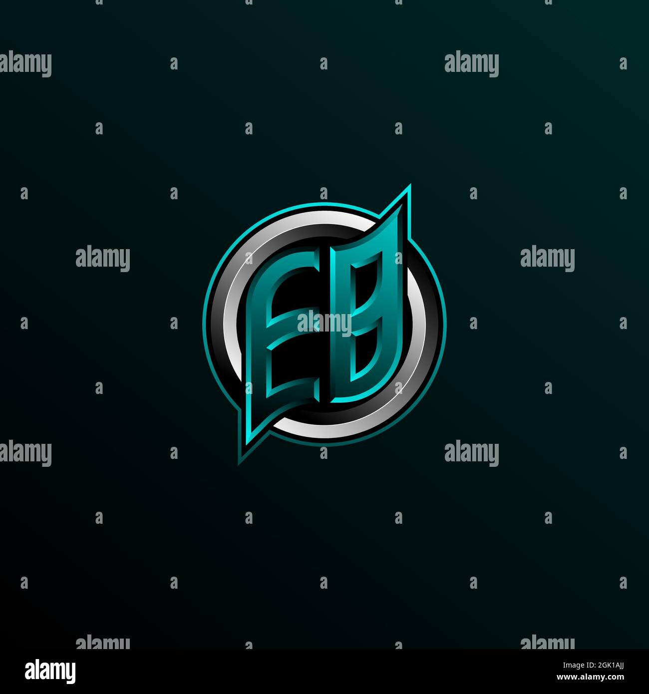 Logo EB initial, logo EB initial avec style cercle, logo pour jeu, esport, communauté ou entreprise. Illustration de Vecteur