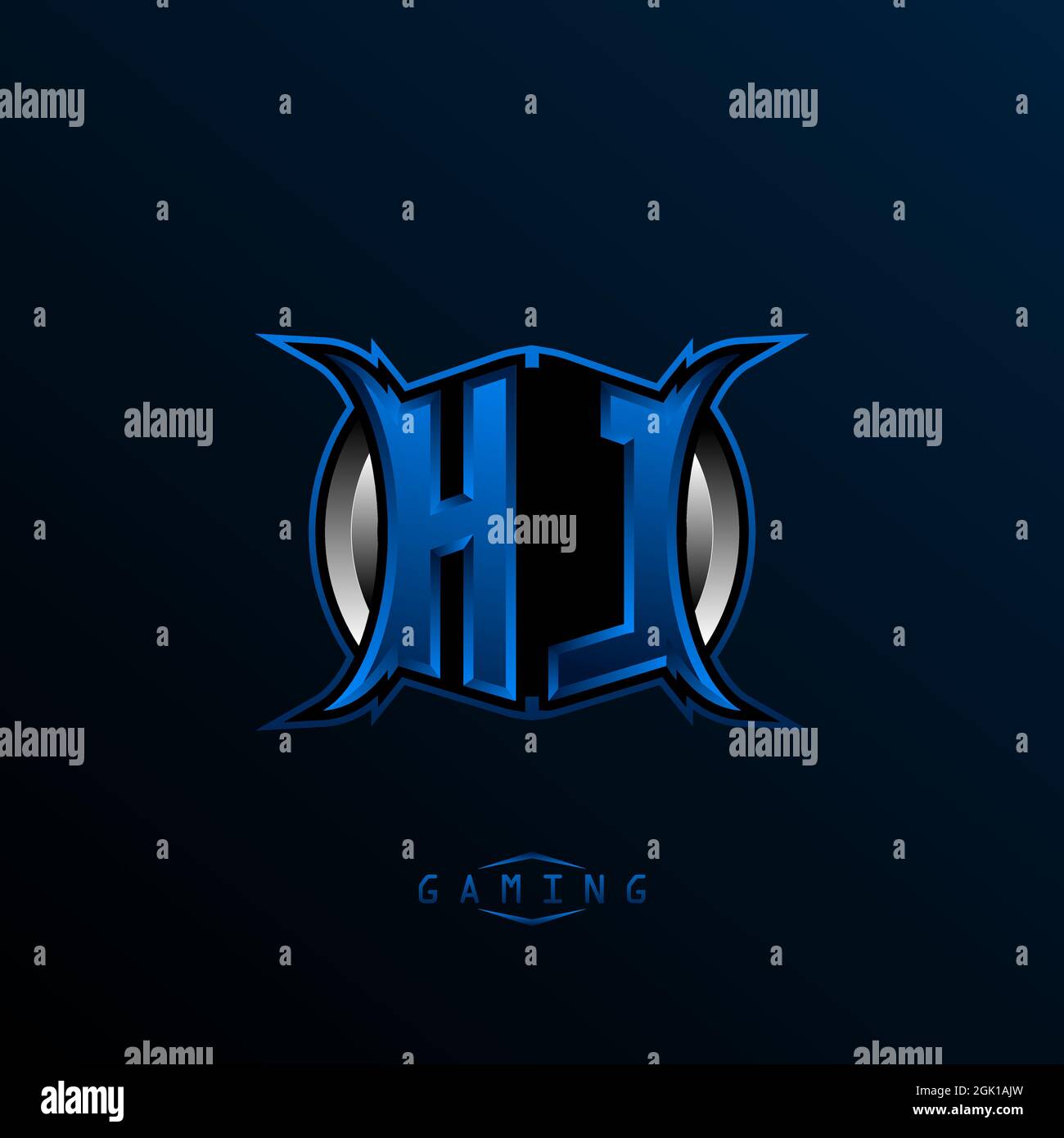 Logo HL initial, logo HL initial avec style Cool, logo pour le jeu, esport, jeu initial, communauté ou entreprise. Illustration de Vecteur
