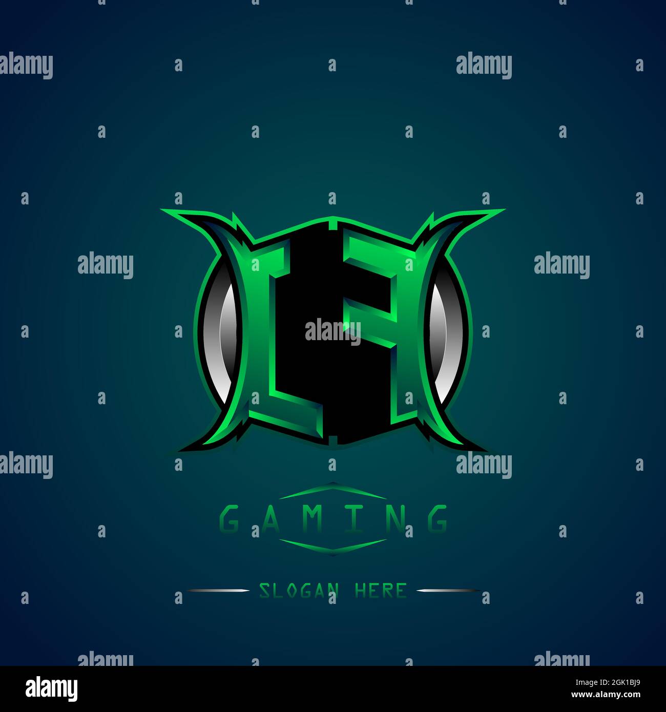 LF initial logo Design Cool style, logo pour le jeu, esport, jeux initiaux, communauté ou entreprise. Illustration de Vecteur