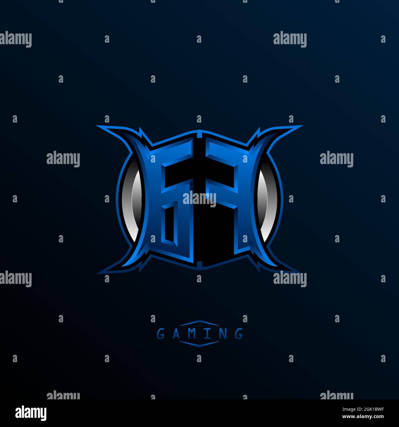 Logo GF initial, logo GF initial avec style Cool, logo pour le jeu, esport, jeux initiaux, communauté ou entreprise. Illustration de Vecteur