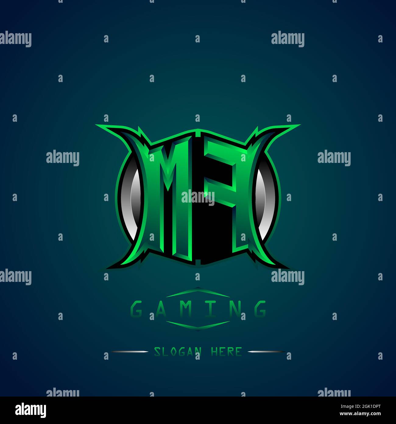 Logo MF initial Design style original, logo pour le jeu, esport, jeux initiaux, communauté ou entreprise. Illustration de Vecteur