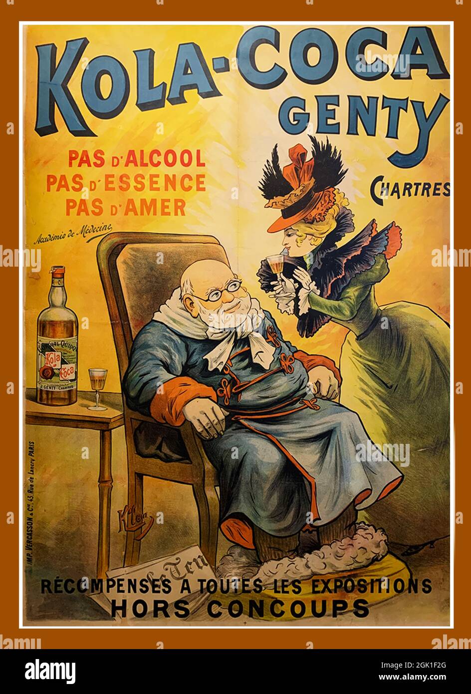 Affiche Publicitaire Vintage 1900 J. Dupont Cognac - état D'usage, Angles Abîmés