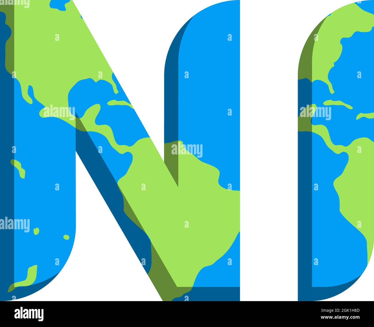 Conception initiale du logo ni avec style World Map, marque de l'entreprise logo. Illustration de Vecteur