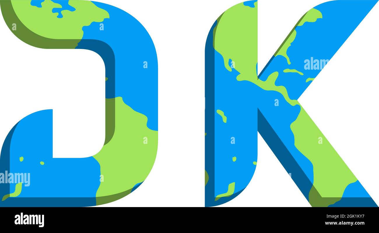 Conception initiale du logo DK avec style World Map, marque de l'entreprise logo. Illustration de Vecteur Conception initiale du logo DK avec style World Map, marque de l'entreprise logo. Illustration de Vecteur