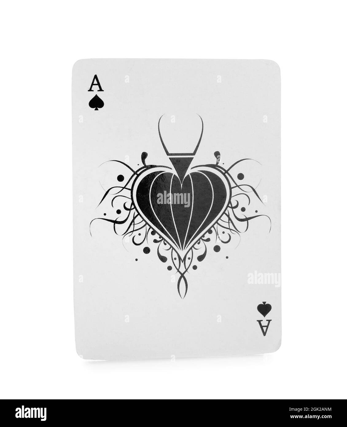 Carte à jouer au poker sur fond blanc Banque D'Images