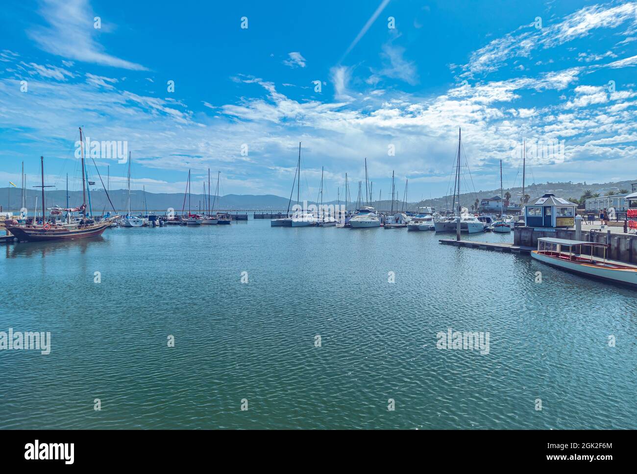 Knysna Waterfront de Knysna le long de la route des jardins dans l'ouest du Cap Afrique du Sud. Banque D'Images