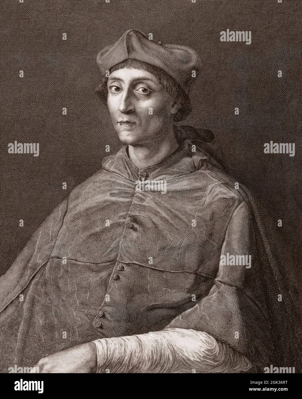 Cardinal Bibbiena, Bernardo Dovizi de Bibbiena, 1470 – 1520, un cardinal italien et écrivain de comédie Banque D'Images