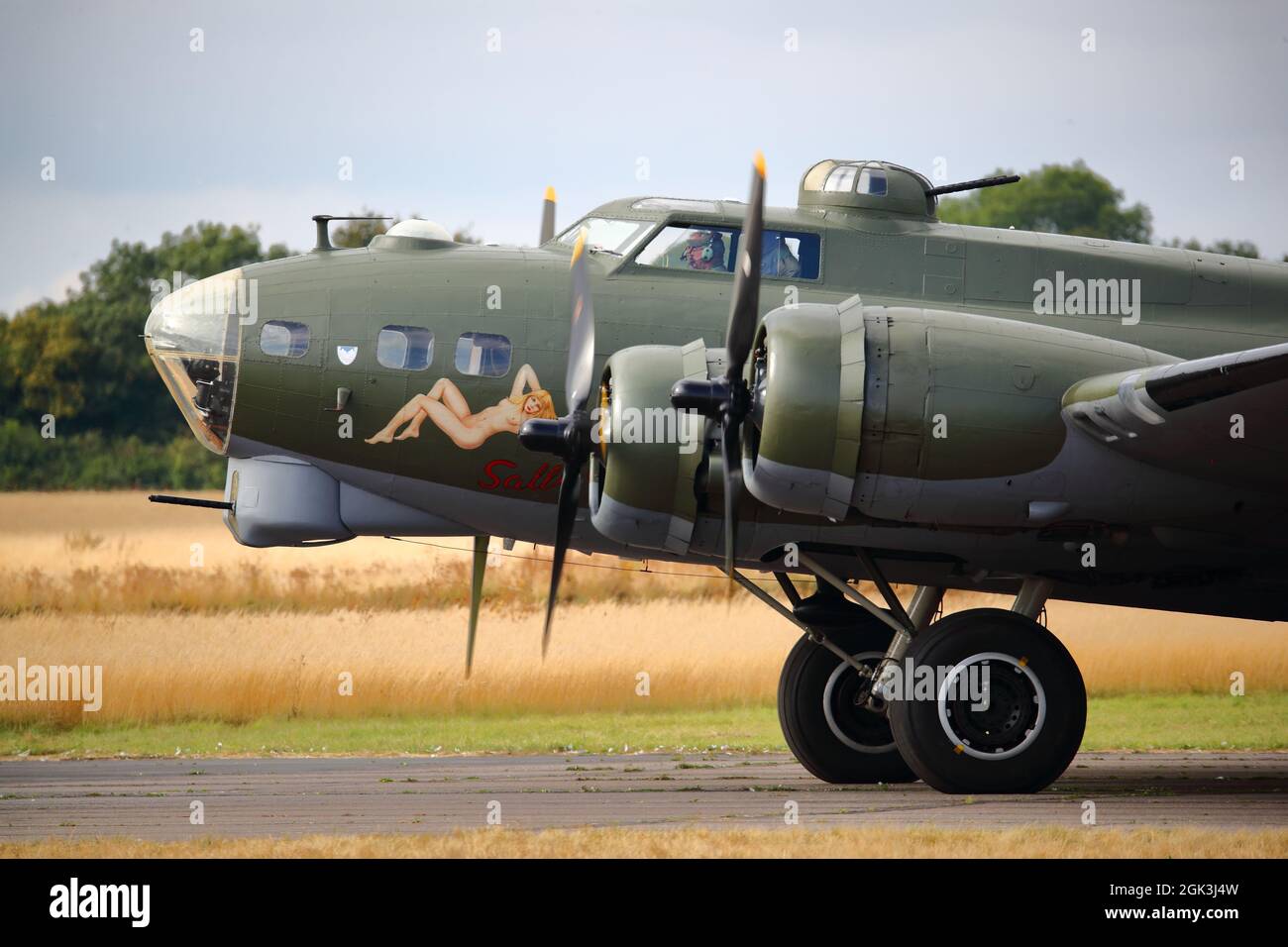 Le Boeing B-17 'Sally B' au salon Abingdon Air & Country Show 2021 Banque D'Images