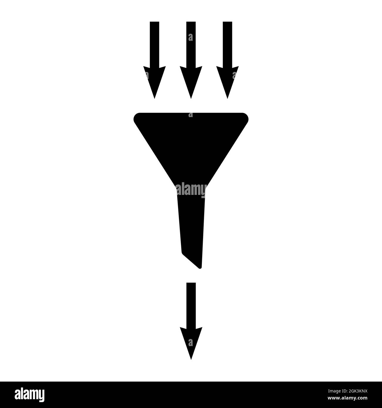 Icône de filtrage, arrosoir vectoriel avec filtre et flèches Illustration de Vecteur