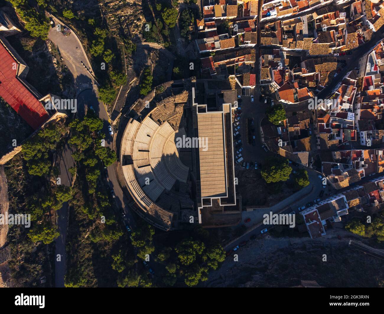 vue aérienne du théâtre de sagunto Banque D'Images