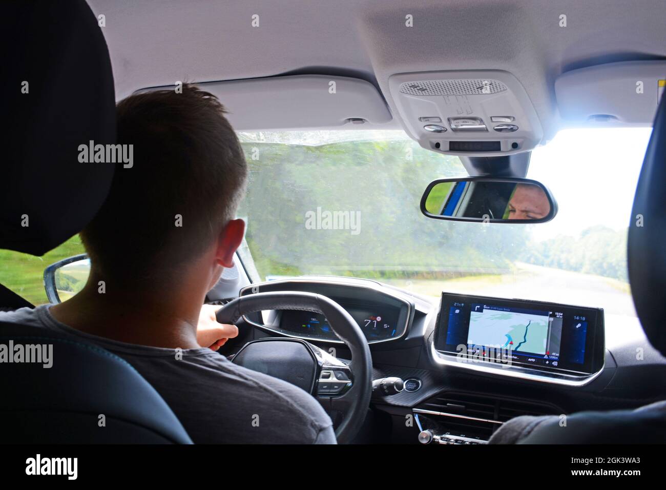 jeune conducteur français Banque D'Images