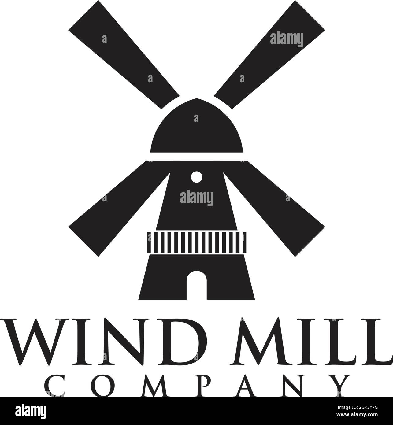Windmill bâtiment icône logo design modèle d'illustration vectoriel Illustration de Vecteur