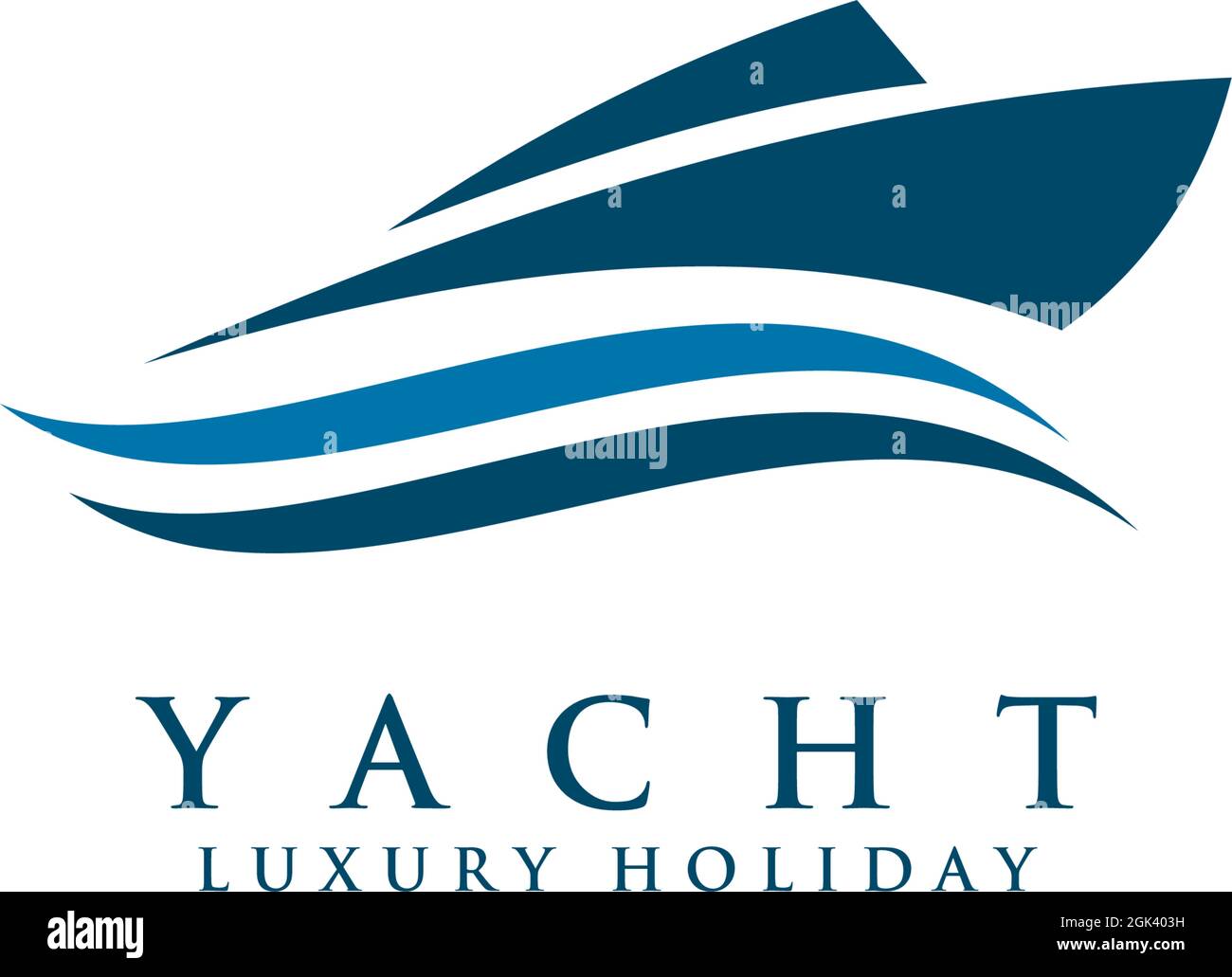 Modèle vectoriel d'inspiration pour le logo de yacht Illustration de Vecteur