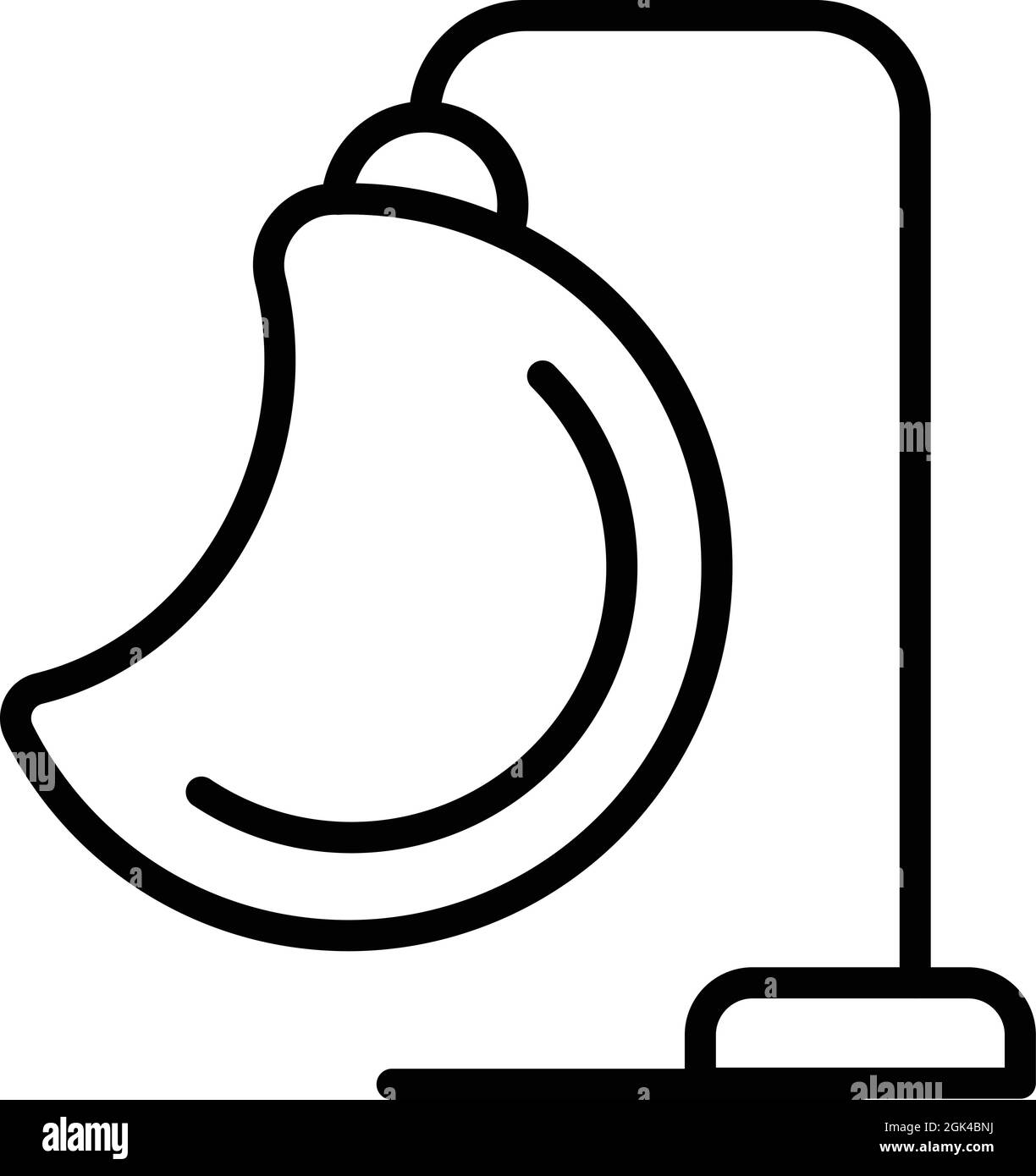 Vecteur de contour de l'icône de cocon de Ratan. Hamac de détente. Mobilier de jardin Illustration de Vecteur