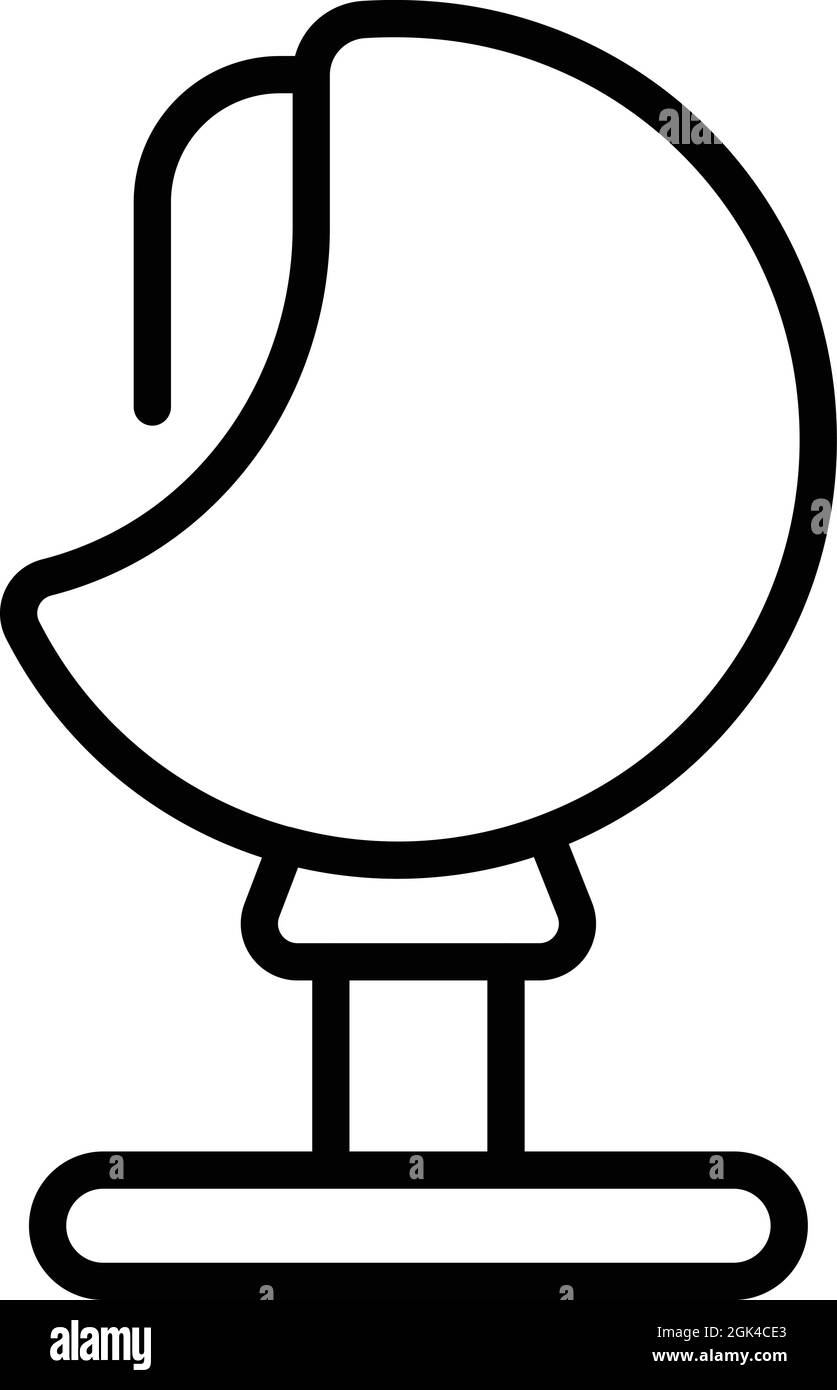 Vecteur de contour de l'icône d'oscillation de détente. Hamac de jardin. Chaise de mobilier Illustration de Vecteur