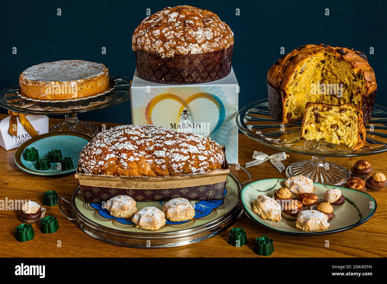 Produits de Pasticceria Marnin à Locarno, Suisse Banque D'Images