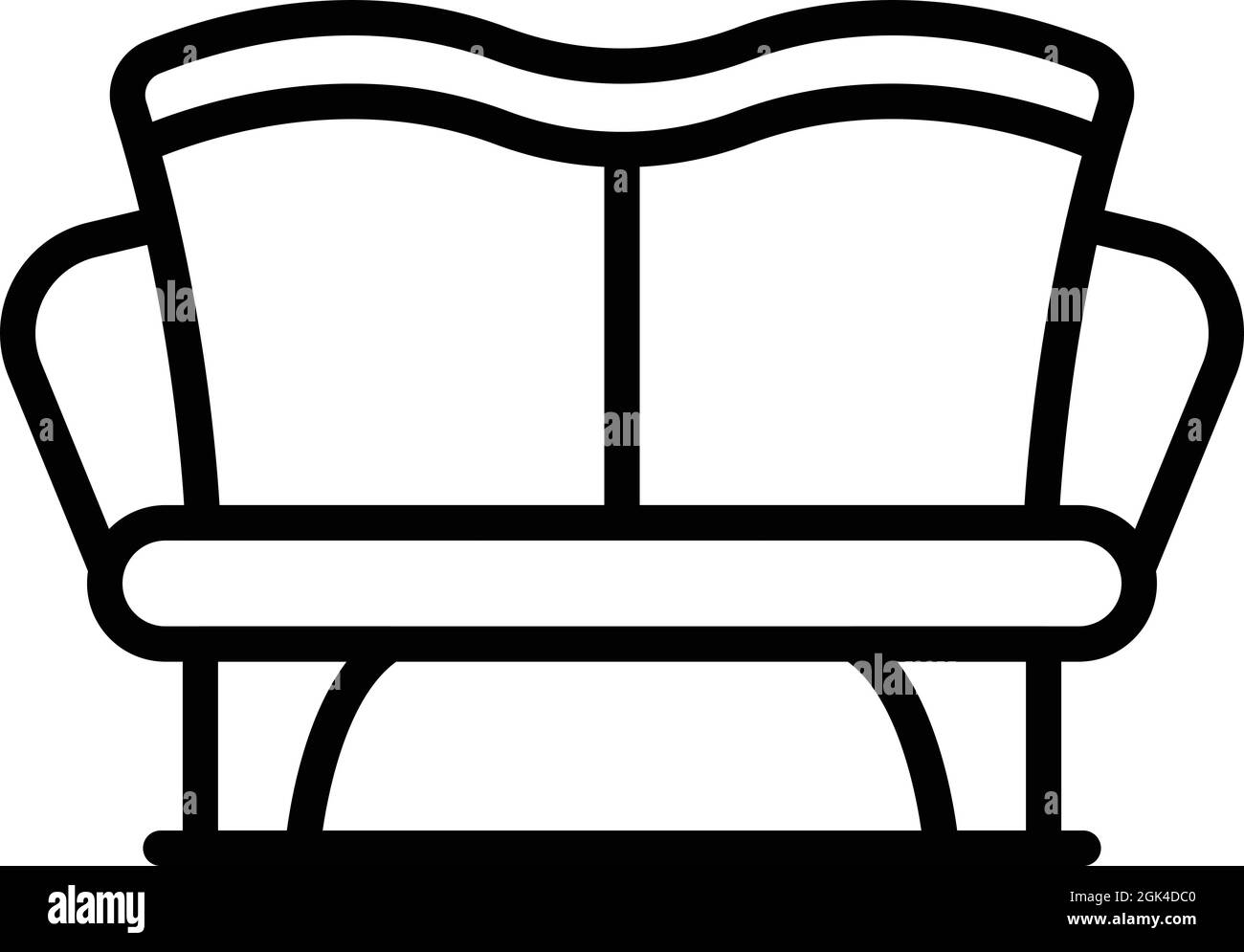 Canapé-terrasse icône vectorielle. Mobilier de jardin. Chaise longue Illustration de Vecteur