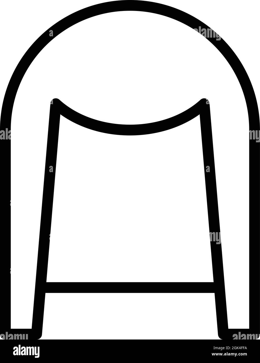 Vecteur de contour de l'icône de mode turban. Chapeau Pagdi. sikh arabe Illustration de Vecteur