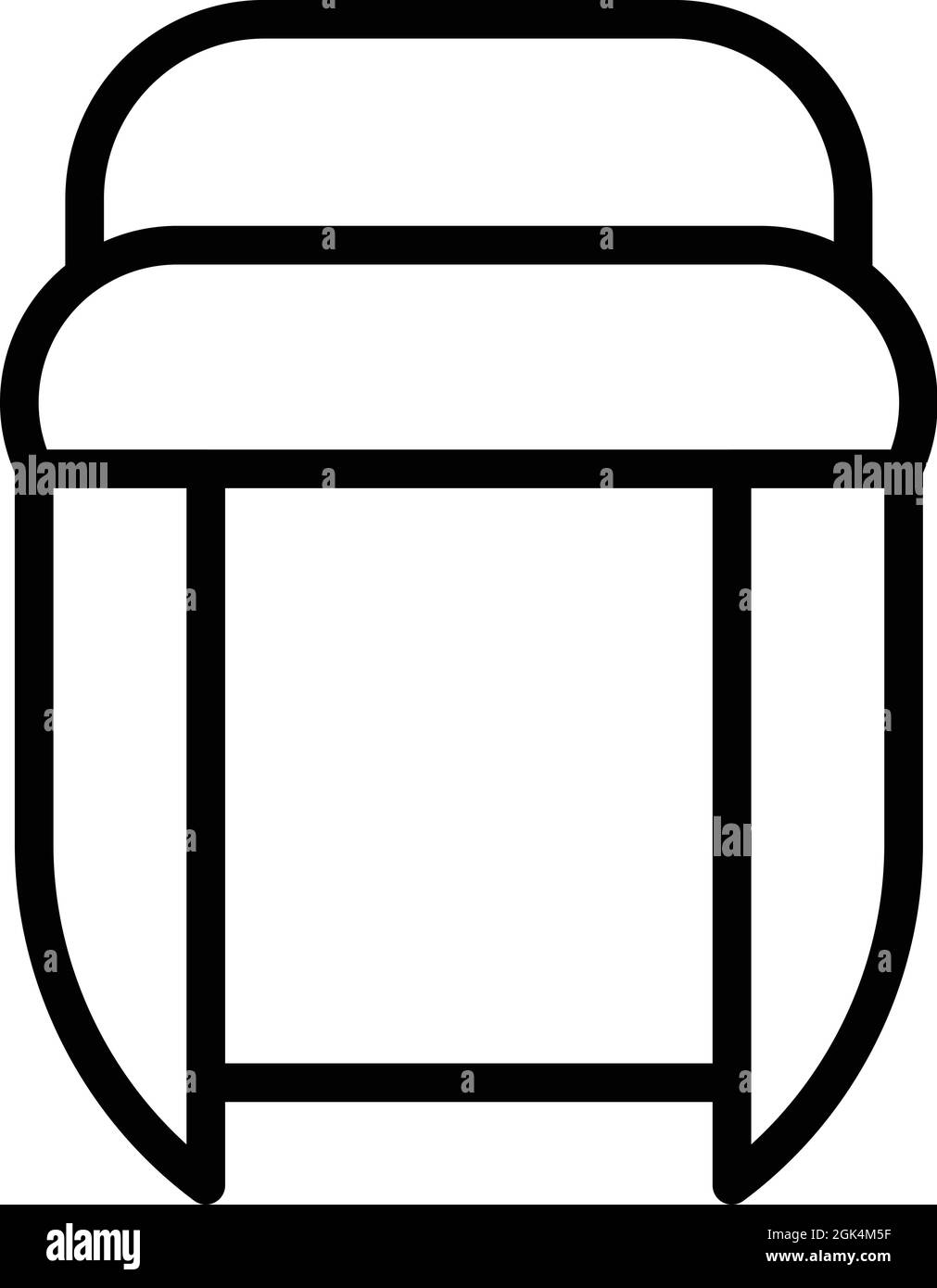 Vecteur de contour de l'icône de turban bédouin. Chapeau musulman. punjabi indien Illustration de Vecteur