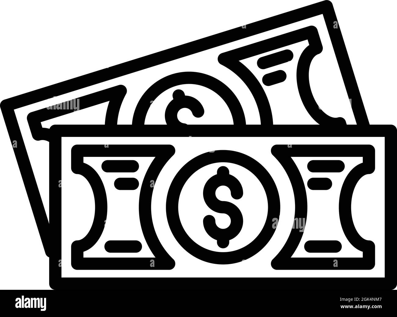 Vecteur de contour de l'icône d'argent de retraite. Fonds de pension. Retraite d'assurance Illustration de Vecteur