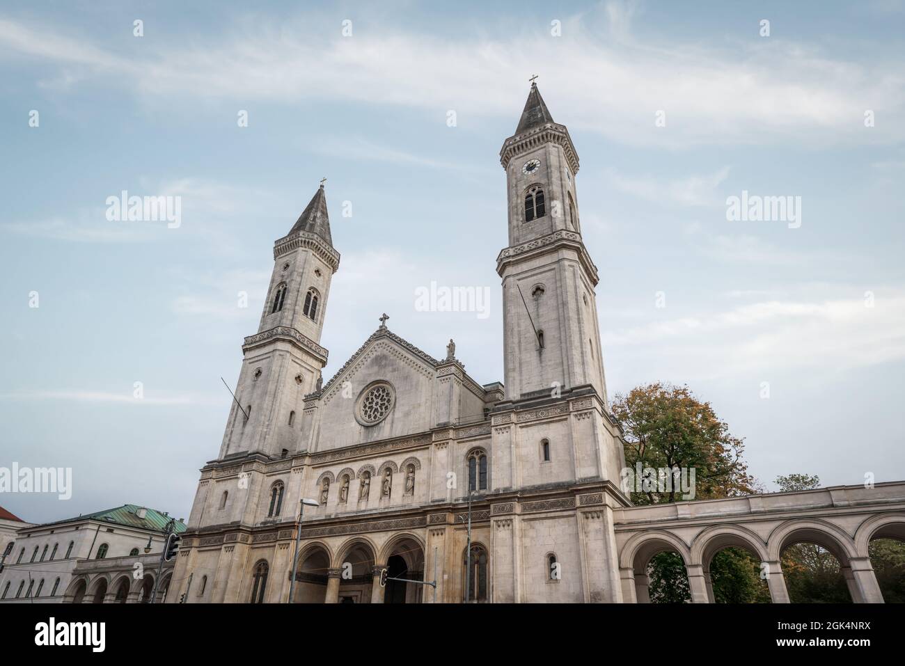 Église Saint-Louis (Ludwigskirche) - Munich, Bavière, Allemagne Banque D'Images