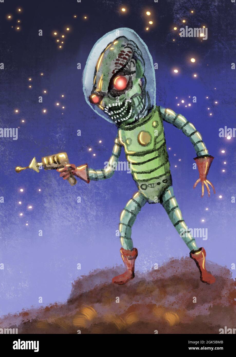 illustration de méchant extraterrestre Banque D'Images