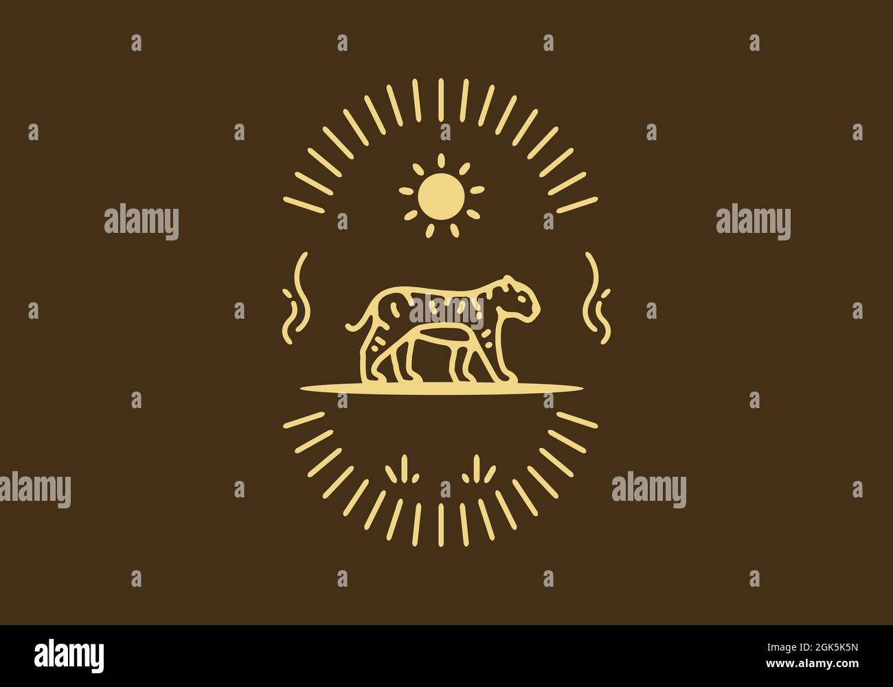 Illustration de l'art en ligne du motif tigre Illustration de Vecteur