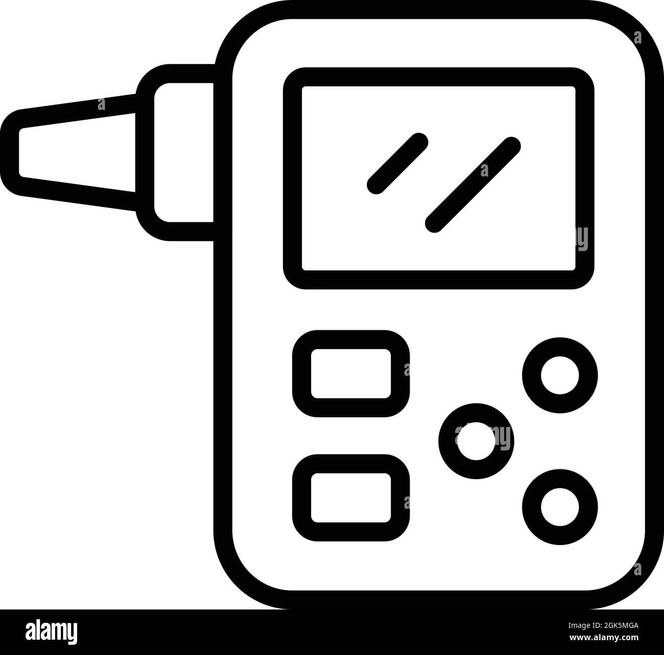 Vecteur de contour de l'icône du pH-mètre. Test d'eau. Sonde de sol Illustration de Vecteur