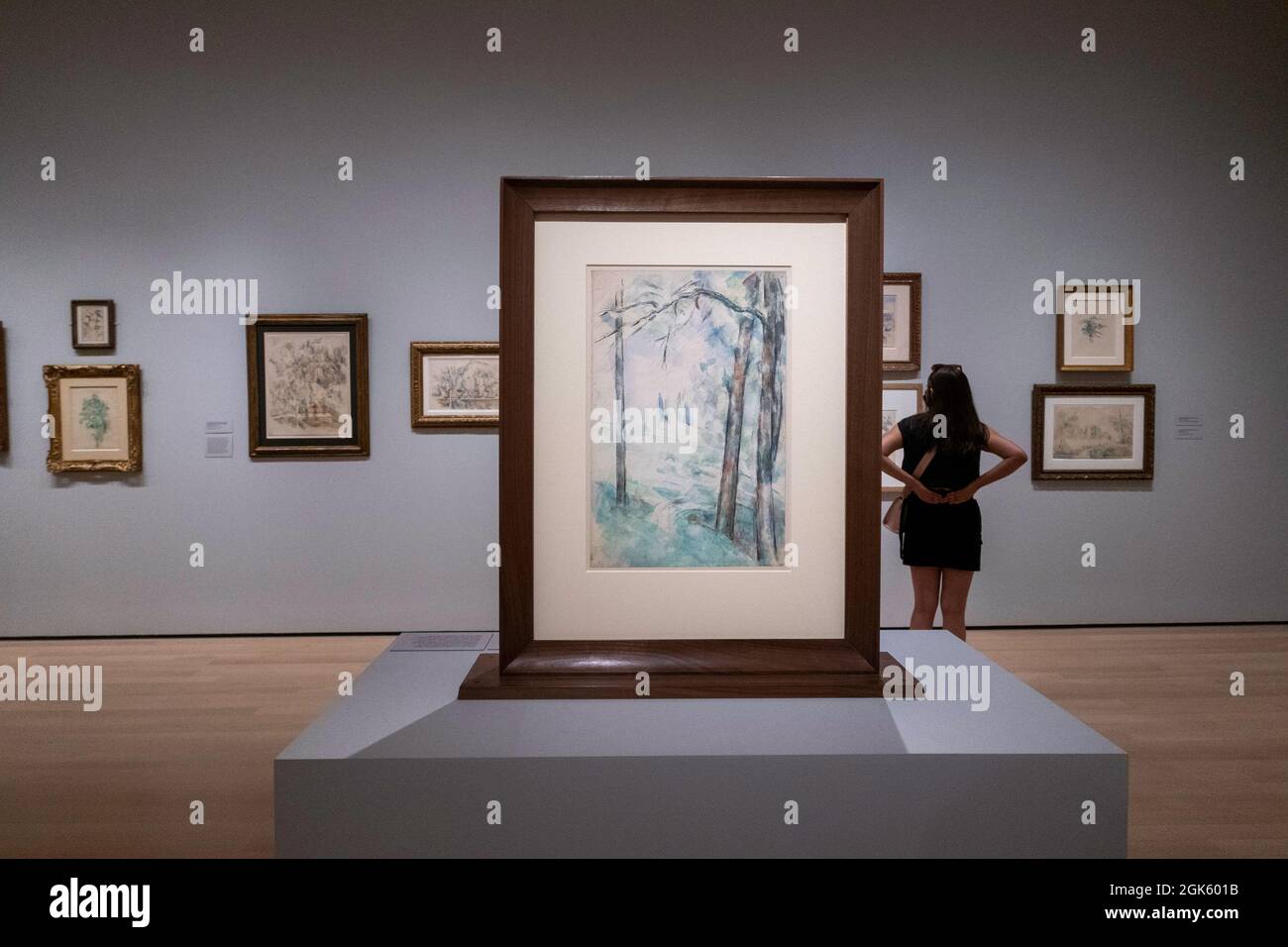 Exposition de dessin de Cézanne au Musée d'Art moderne de New York Banque D'Images