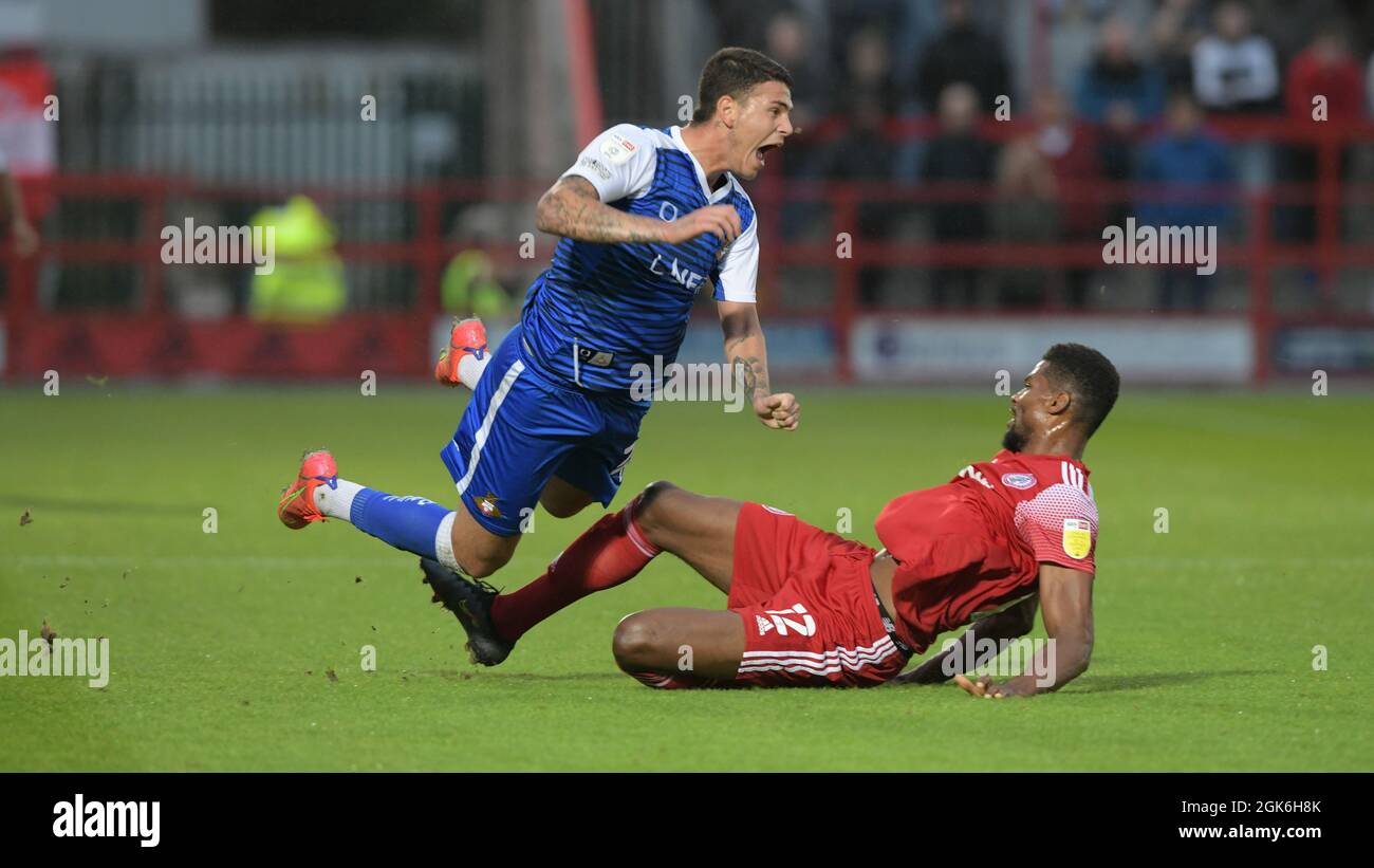 Picture Howard Roe/AHPIX LTD, football, SkyBet; League One; Accrington Stanley v Doncaster Rovers; 17/8/2021 19h45; Wham Stadium; Howard Roe 07973739 Banque D'Images