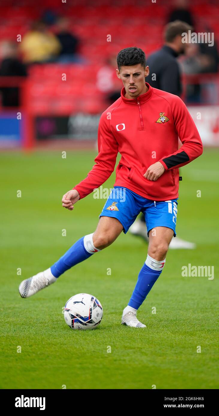Ed Williams de Doncaster se réchauffe avant le jeu photo par Steve Flynn/AHPIX.com, football: Skybet League1 Match Accrington Stanley -V- Doncaster ROV Banque D'Images