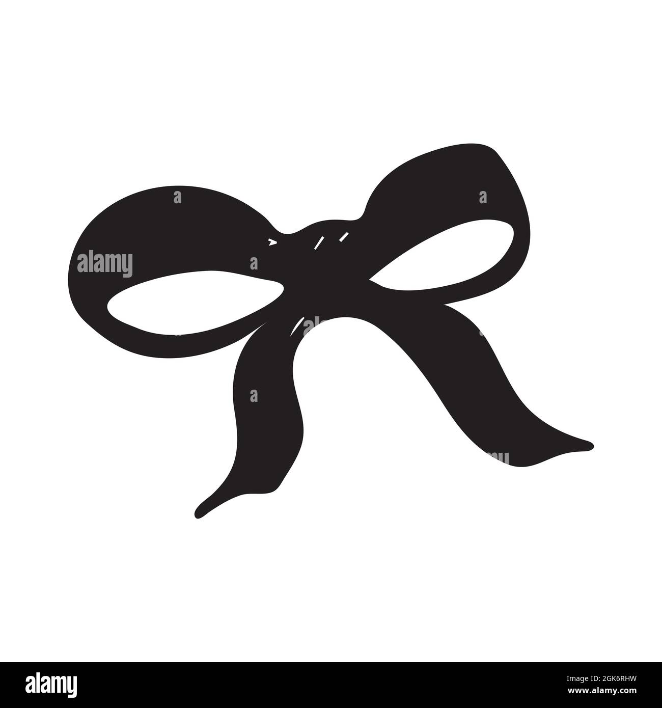 Noeud style caniche dessiné à la main en forme de vecteur. Illustration isolée sur fond blanc. Pour le design intérieur, le papier peint, l'emballage, l'affiche Illustration de Vecteur