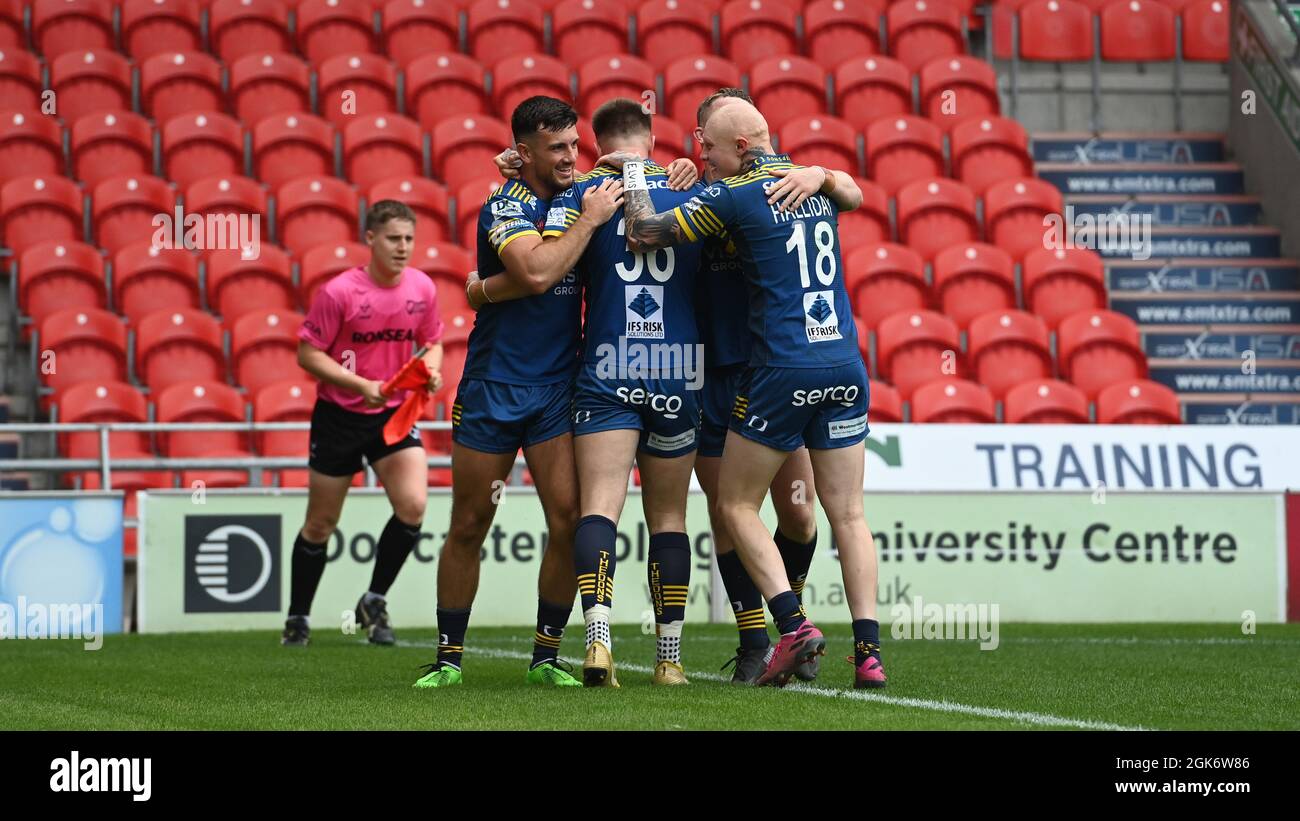 Photo de Howard Roe/AHPIX.com;Rugby League;Betfred; League One;Doncaster RLFC contre Keighley Cougars; 12/9/2021 Ko 2.30pm; Keepmoat Stadium; dons Banque D'Images