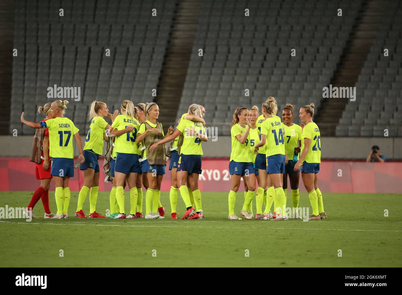 21 JUILLET 2021 - TOKYO, JAPON: La Suède remporte son match d'ouverture 3-0 contre les États-Unis au stade de Tokyo pendant les Jeux Olympiques de Tokyo 2020 WO Banque D'Images