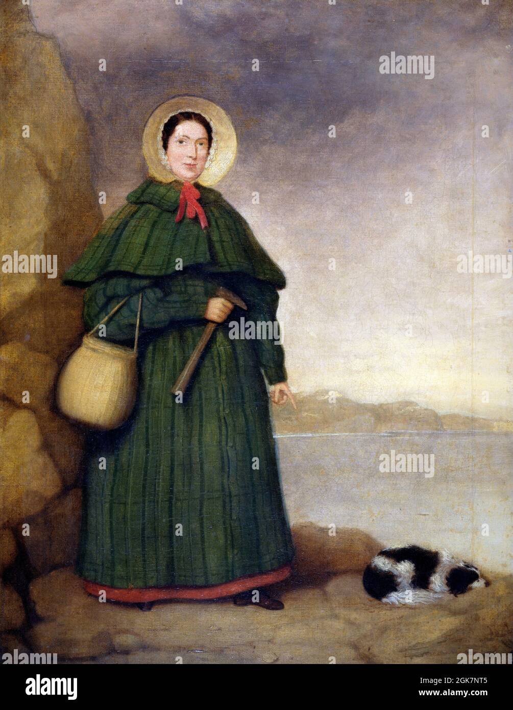 Mary Anning. Portrait du collectionneur et paléontologue de fossiles anglais, Mary Anning (1799-1847), avant 1842. Banque D'Images