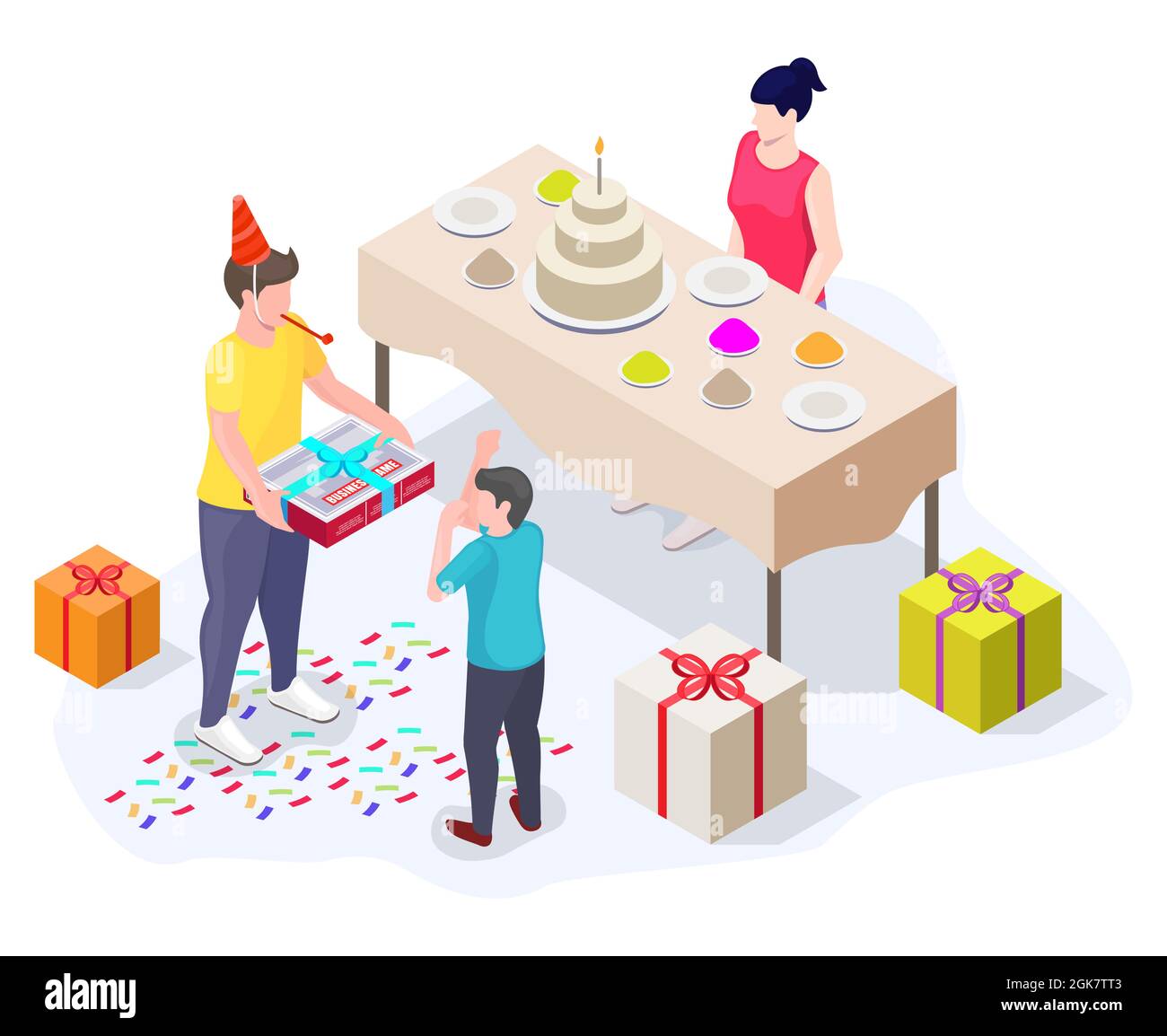 Fete D Anniversaire Avec Cadeaux Et Gateau Illustration Isometrique A Vecteur Plat Image Vectorielle Stock Alamy Fete D Anniversaire Avec Cadeaux Et Gateau Illustration Isometrique A Vecteur Plat Image Vectorielle Stock Alamy