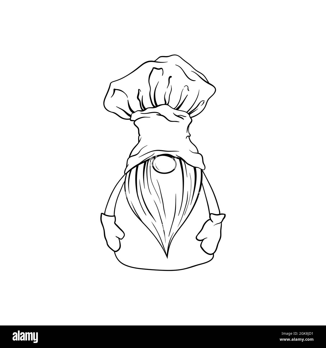Chef cuisinier GNOME, chef nain dans la cuisine chapeau toque Image  Vectorielle Stock - Alamy