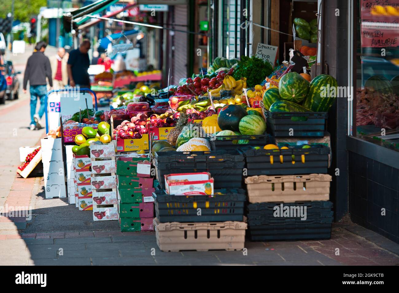 Fruits et légumes à Rayners Lane Banque D'Images