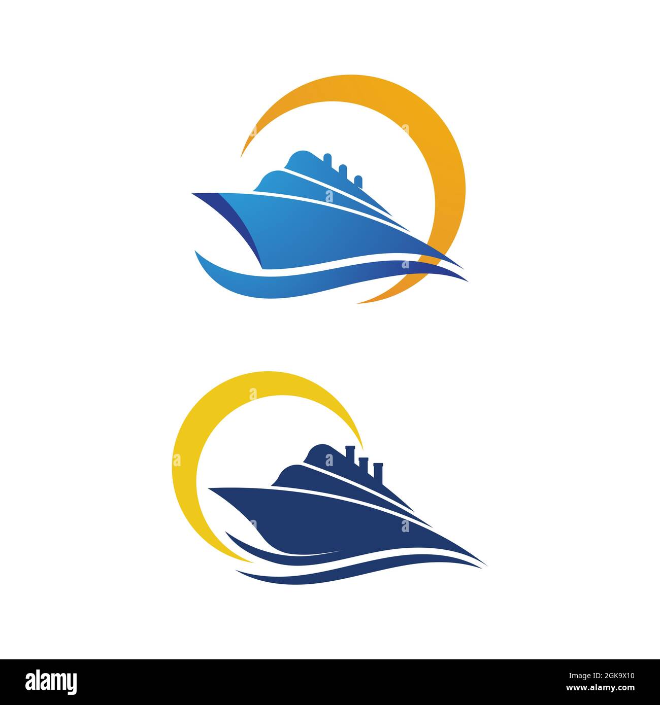 Modèle de vitesse du bateau de croisière illustration de l'icône vectorielle Banque D'Images