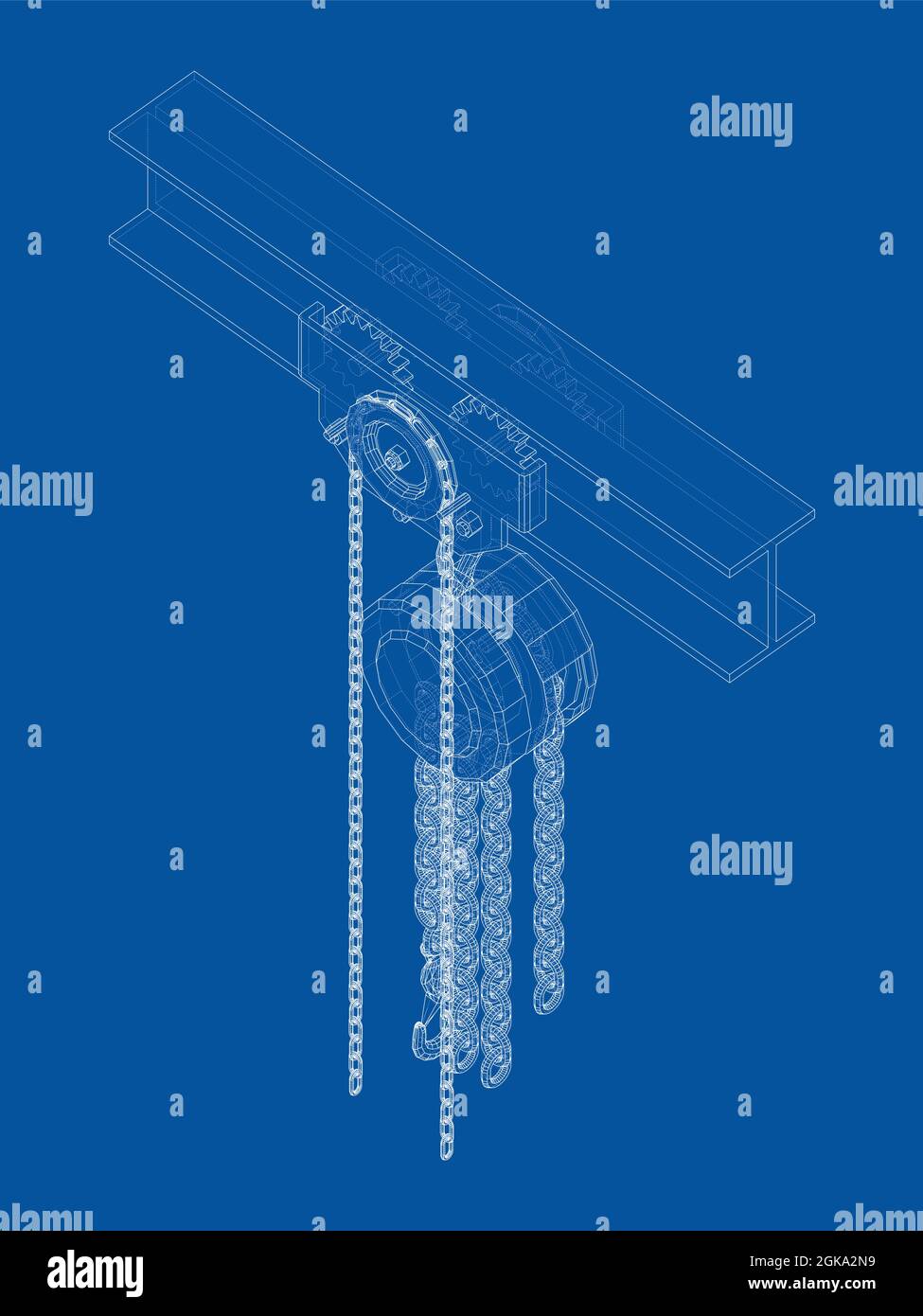 Un palan sur la poutre. Vecteur Illustration de Vecteur