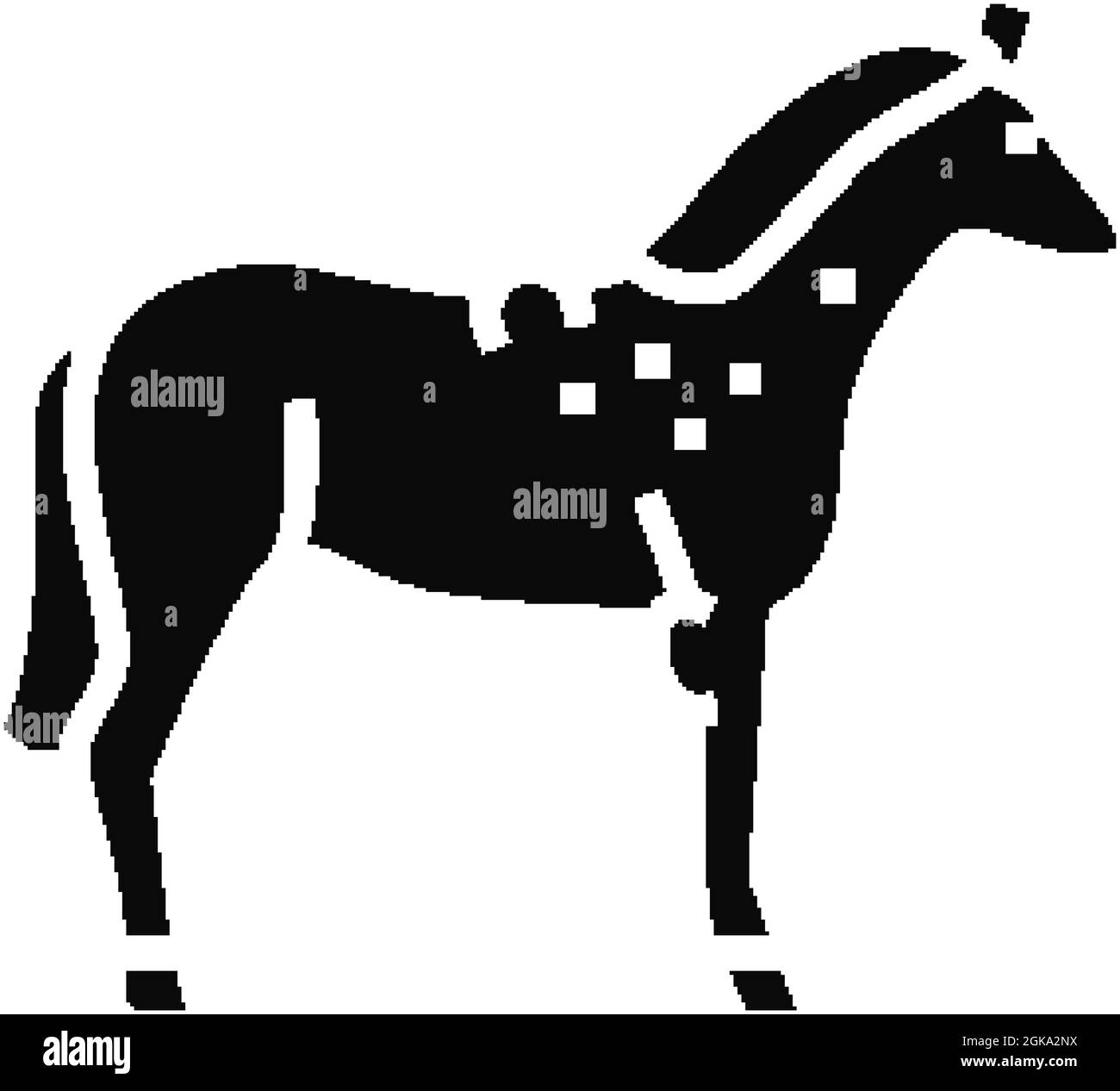 illustration d'un vecteur d'icône de glyphe de cheval brucellose Illustration de Vecteur